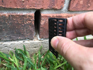 WeepShield brick vent opening screen - dicussed and cited at InspectApedia.com Matthewe Johnson