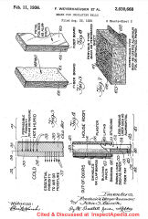 Frederick, Weyerhaeuser, and John S. Busch. MEANS for INSULATING WALLS [PDF] U.S. Patent 2,030,668, issued February 11, 1936. At InspectApedia.com
