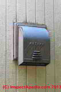Kitchen exhaust fan vent outside terminatinon - Nutone (C) Daniel Friedman
