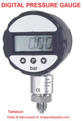 Digital pressure gauge from Tameson Industrial Supply - cited & discussed at InspectApeida.com