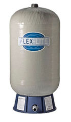 Flex-Lite fiberglass well tank with a butyl internal bladder or diaphragm cited & discussed at InspectApedia.com