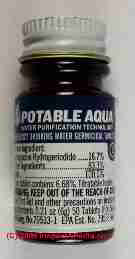 Potable aqua drinking water purification tablets (C) Daniel Friedman