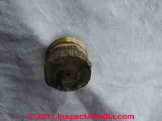 Air volume control air inlet valve for well piping © D Friedman at InspectApedia.com 