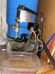 How to make an emergency repair to stop a leak at the water pressure gauge (C) InspectApedia.com Mariah